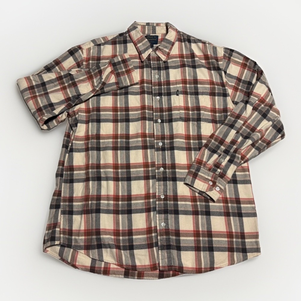 Texas Standard Flannel Shirt Mens XXL Plaid Made in USA Button Up